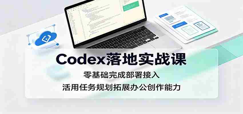 Codex落地实战课：零基础完成部署接入，活用任务规划拓展办公创作能力
