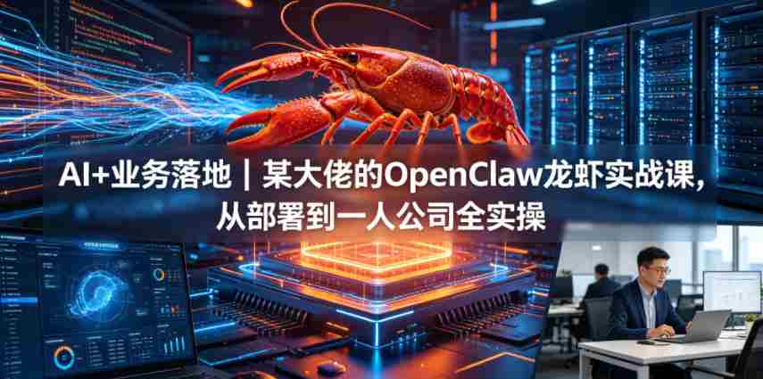 AI+业务落地｜某大佬的OpenClaw小龙虾实战课，从部署到一人公司全实操