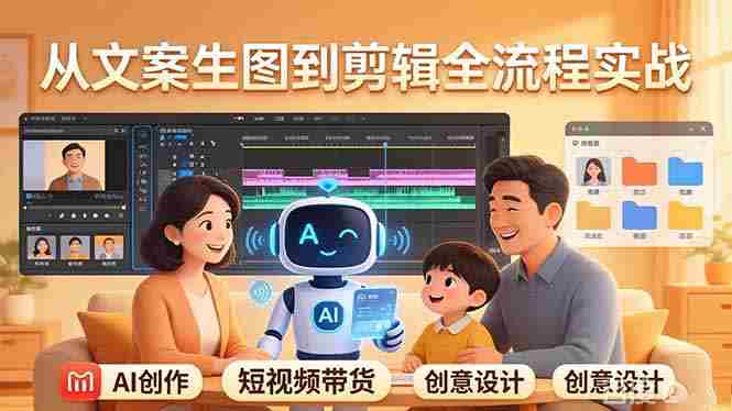 原创 AI 剧情短视频带货：AI+家庭剧情+带货广告，从文案生图到剪辑全流程实战