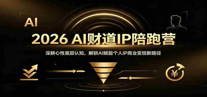 2026 AI财道IP陪跑营：深耕心性底层认知，解锁AI赋能个人IP商业变现新路径