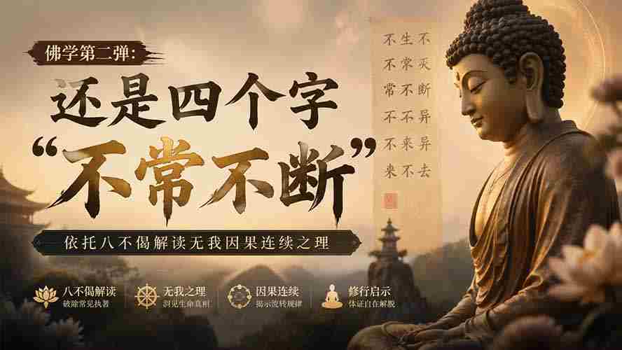 付费文章：佛学第二弹：还是四个字“不常不断”依托八不偈解读无我因果连续之理