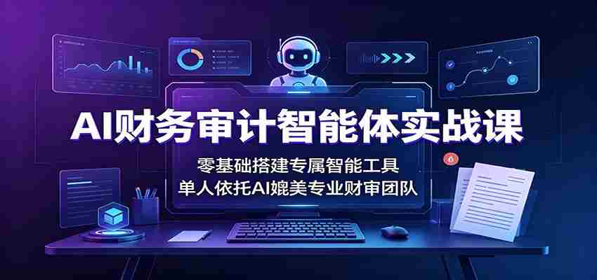 AI财务审计智能体实战课：零基础搭建专属智能工具，单人依托AI媲美专业财审团队