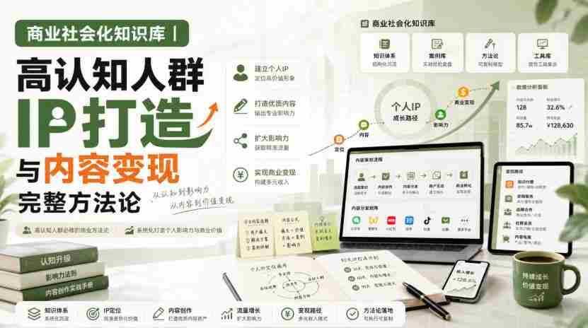 商业社会化知识库｜高认知人群IP打造与内容变现完整方法论【文档】