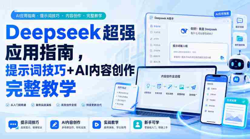 Deepseek超强应用指南，提示词技巧+AI内容创作完整教学