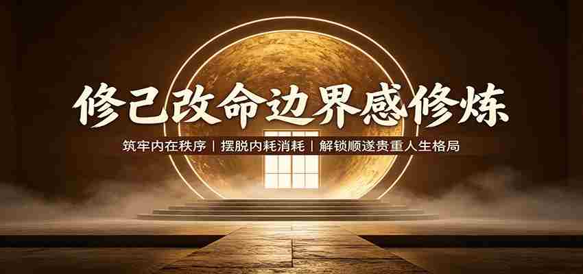 修己改命边界感修炼：筑牢内在秩序，摆脱内耗消耗，解锁顺遂贵重人生格局