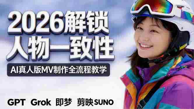 2026独创解锁人物一致性：AI真人版MV制作，不讲空话，不拼概念，全流程实操