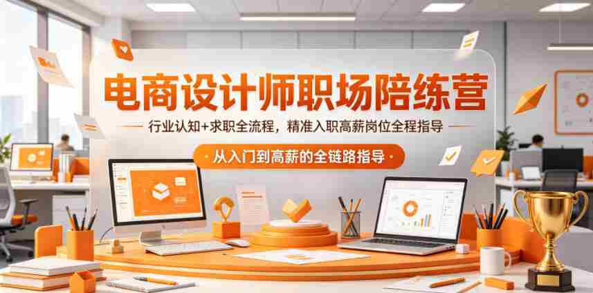 电商设计师职场陪练营，行业认知+求职全流程，精准入职高薪岗位全程指导