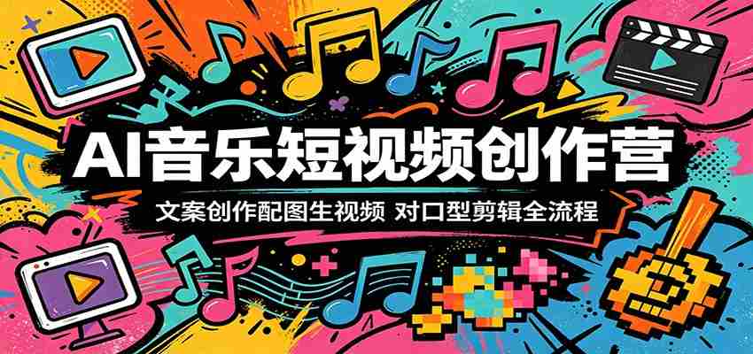 AI音乐短视频创作营：文案创作配图生视频，对口型剪辑全流程