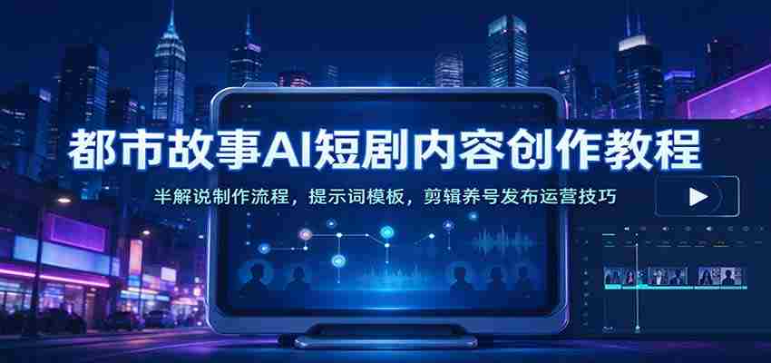 AI助力都市题材短剧创作指南：深度解析制作步骤、提示模板及剪辑推广策略