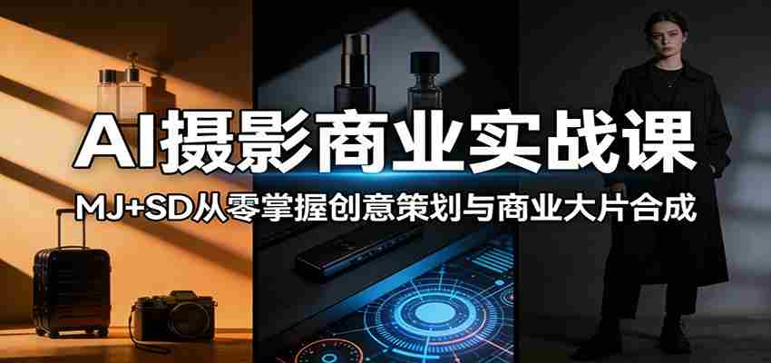 AI摄影商业实战课：MJ+SD从零掌握创意策划与商业大片合成