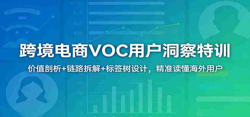 跨境电商VOC用户洞察特训：价值剖析+链路拆解+标签树设计，精准读懂海外用户