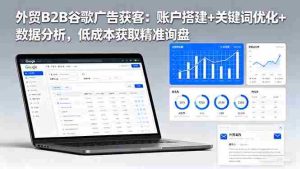 外贸B2B 谷歌广告获客：账户搭建+关键词优化+数据分析 低成本获取精准询盘