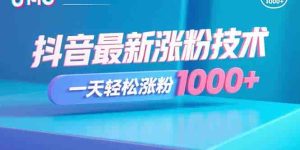 抖音最新涨粉技术，一天轻松涨粉1000+